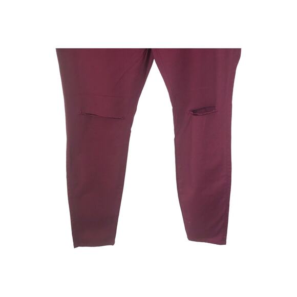 Fashion Nova Jeans Womens Size 2X Burgundy Canopy 2X High Waisted Tencel Blend - Picture 4 of 12
